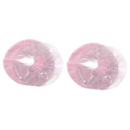 Cold And Hot Compress Chest Paste Chest Ice Compress Breast Milk (Option: Opp Bag Pink One Pair)