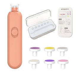 Baby Nail Piercing Device Electric Baby Children Newborn Nail Clippers (Option: Battery Orange)